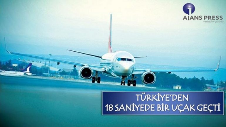 Türkiye’den 18 saniyede bir uçak geçti